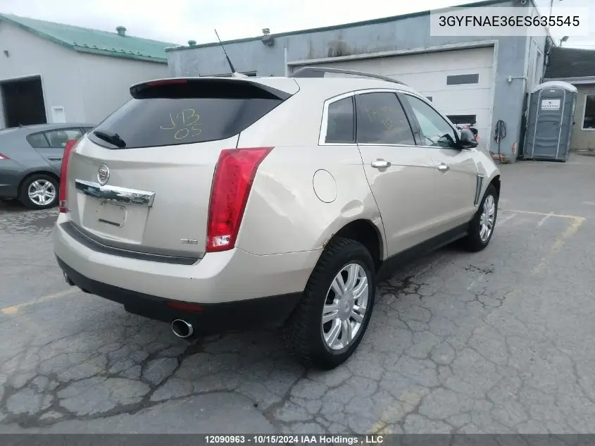 2014 Cadillac Srx VIN: 3GYFNAE36ES635545 Lot: 12090963