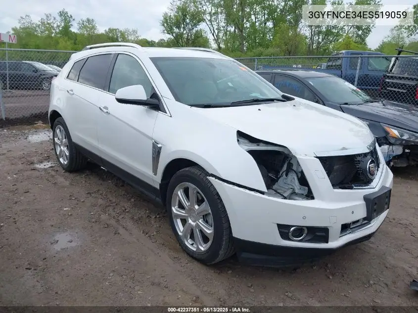2014 Cadillac Srx Performance Collection VIN: 3GYFNCE34ES519059 Lot: 42237351
