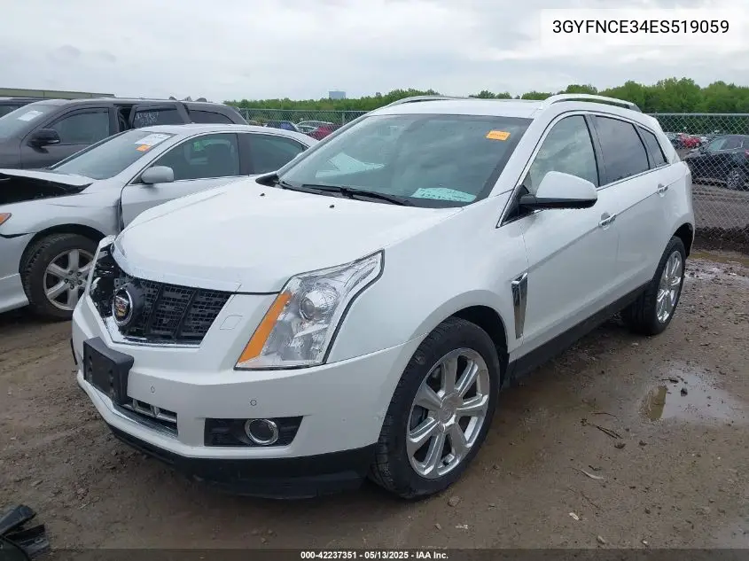 2014 Cadillac Srx Performance Collection VIN: 3GYFNCE34ES519059 Lot: 42237351