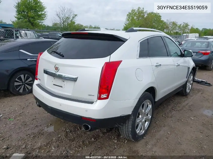 2014 Cadillac Srx Performance Collection VIN: 3GYFNCE34ES519059 Lot: 42237351