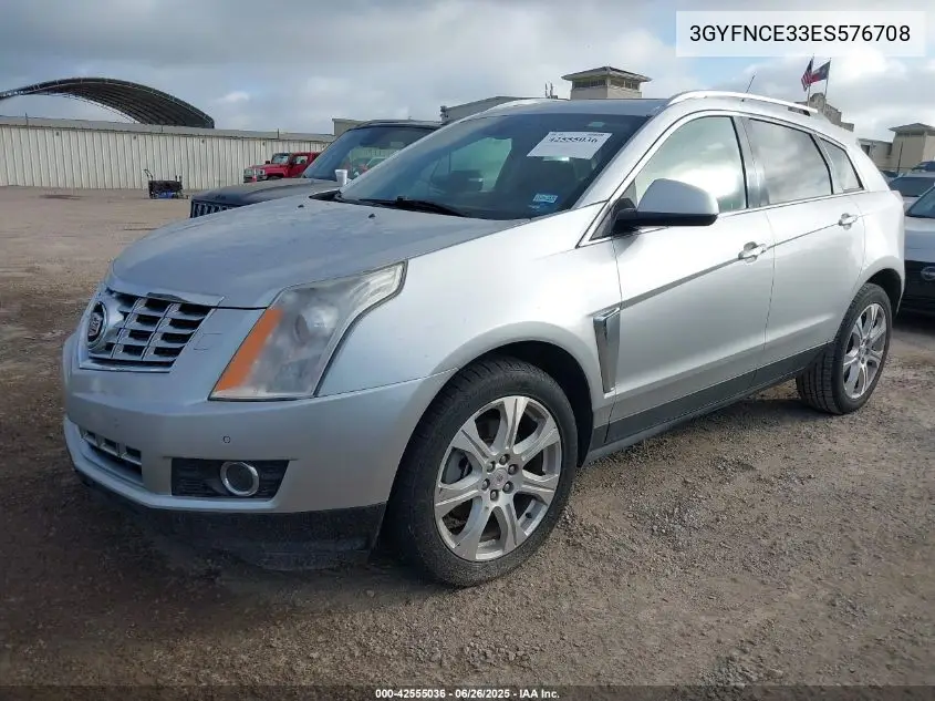 2014 Cadillac Srx Performance Collection VIN: 3GYFNCE33ES576708 Lot: 42555036