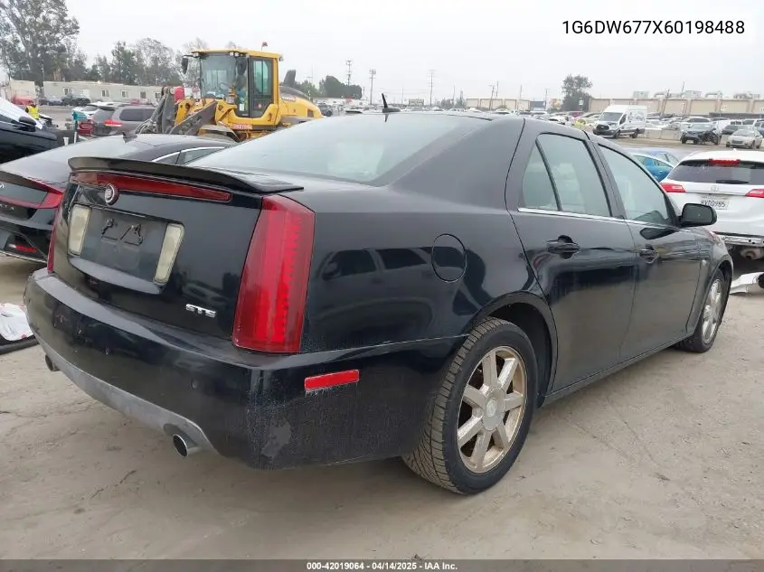 2006 Cadillac Sts V6 VIN: 1G6DW677X60198488 Lot: 42019064