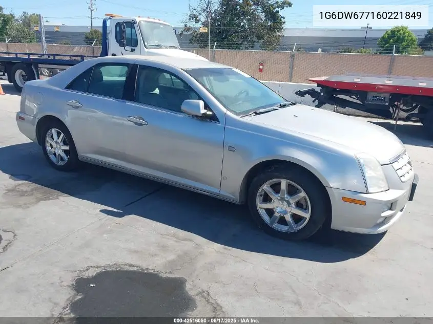 2006 Cadillac Sts V6 VIN: 1G6DW677160221849 Lot: 42516050