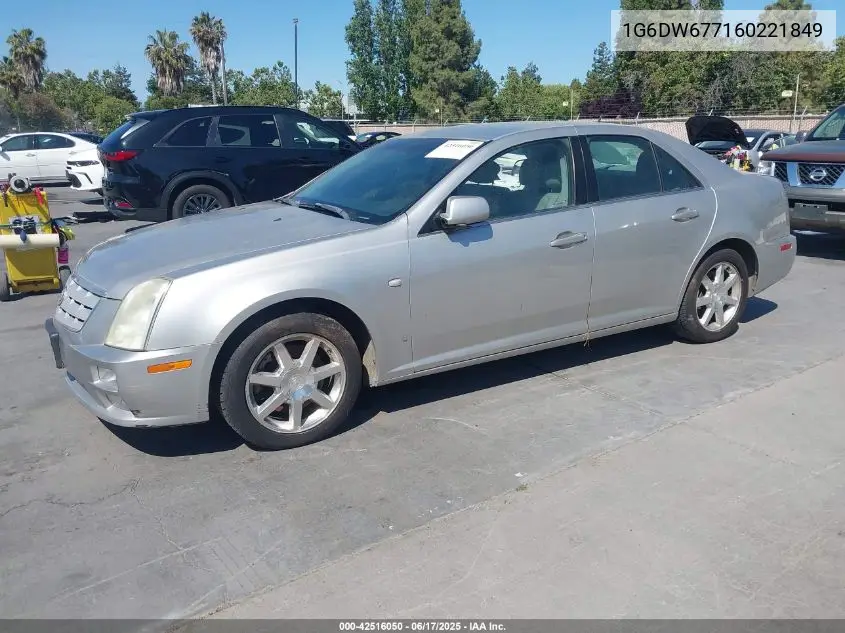 2006 Cadillac Sts V6 VIN: 1G6DW677160221849 Lot: 42516050