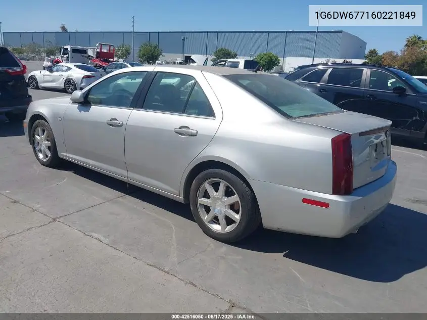 2006 Cadillac Sts V6 VIN: 1G6DW677160221849 Lot: 42516050