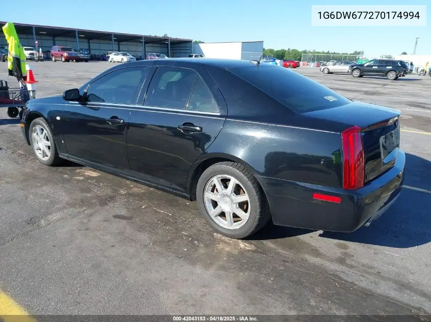 2007 Cadillac Sts V6 VIN: 1G6DW677270174994 Lot: 42043153