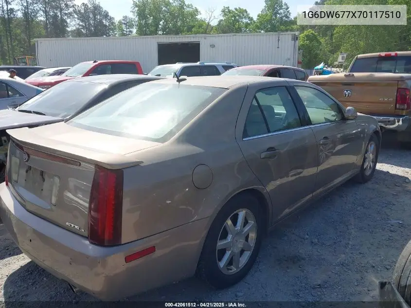 2007 Cadillac Sts V6 VIN: 1G6DW677X70117510 Lot: 42061512