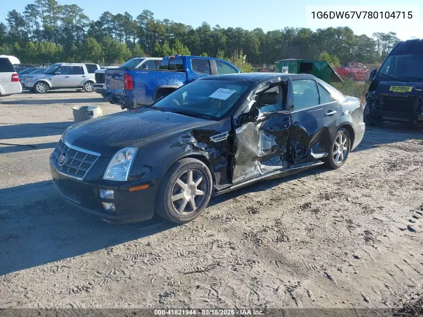 2008 Cadillac Sts V6 VIN: 1G6DW67V780104715 Lot: 41821944