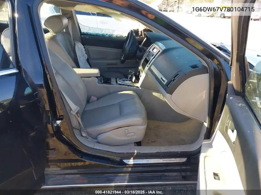 2008 Cadillac Sts V6 VIN: 1G6DW67V780104715 Lot: 41821944