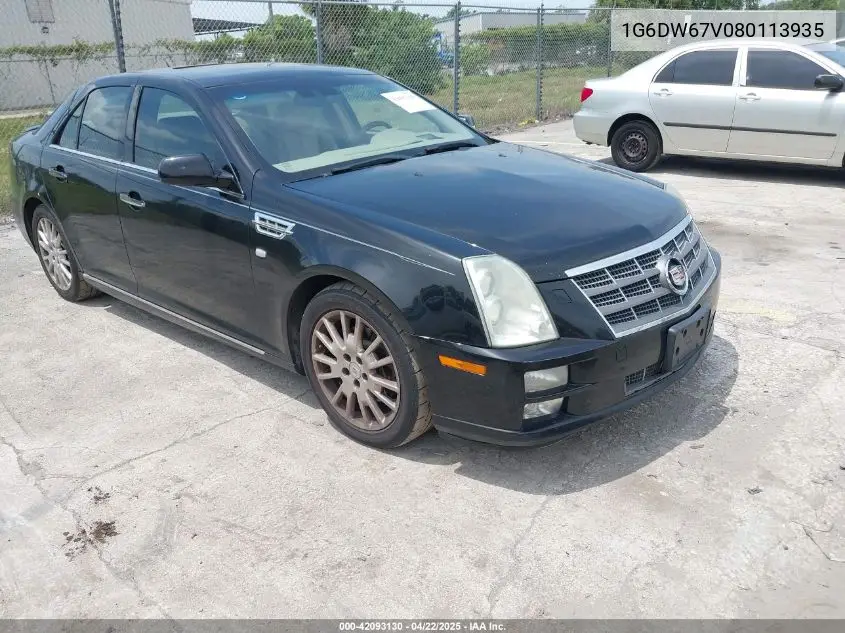 2008 Cadillac Sts V6 VIN: 1G6DW67V080113935 Lot: 42093130