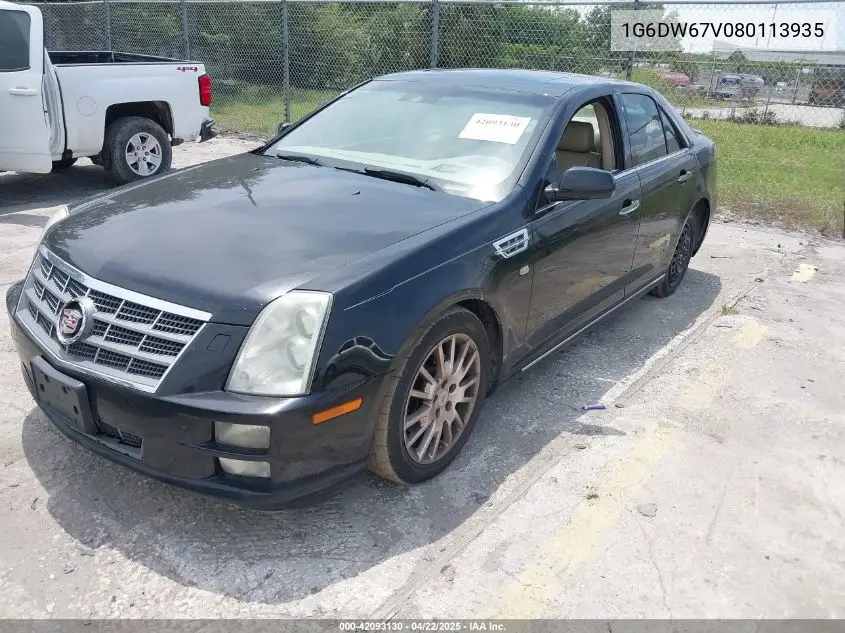 2008 Cadillac Sts V6 VIN: 1G6DW67V080113935 Lot: 42093130