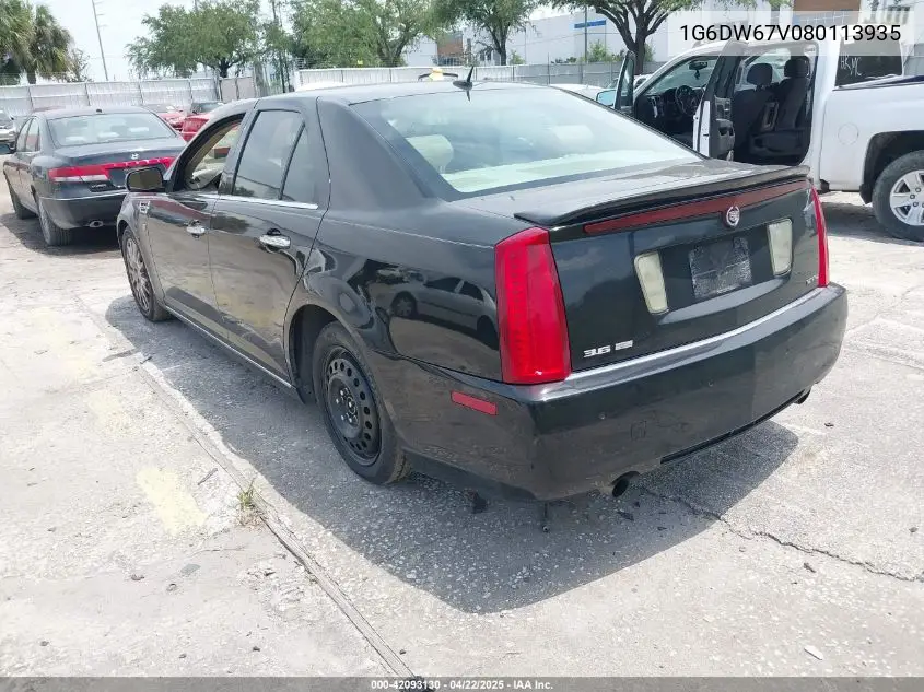 2008 Cadillac Sts V6 VIN: 1G6DW67V080113935 Lot: 42093130