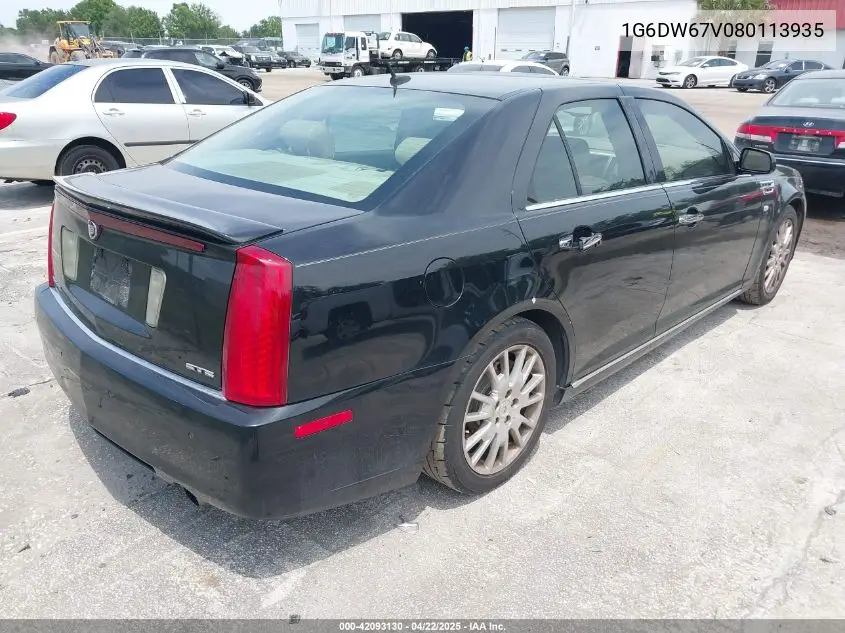 2008 Cadillac Sts V6 VIN: 1G6DW67V080113935 Lot: 42093130
