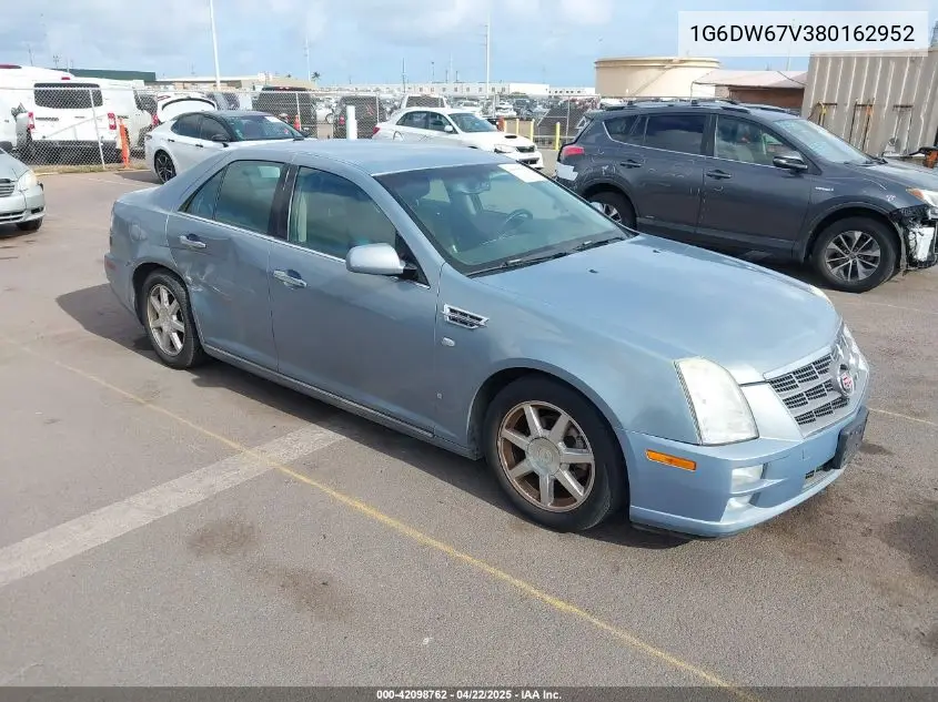 2008 Cadillac Sts V6 VIN: 1G6DW67V380162952 Lot: 42098762