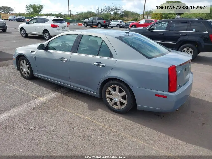 2008 Cadillac Sts V6 VIN: 1G6DW67V380162952 Lot: 42098762