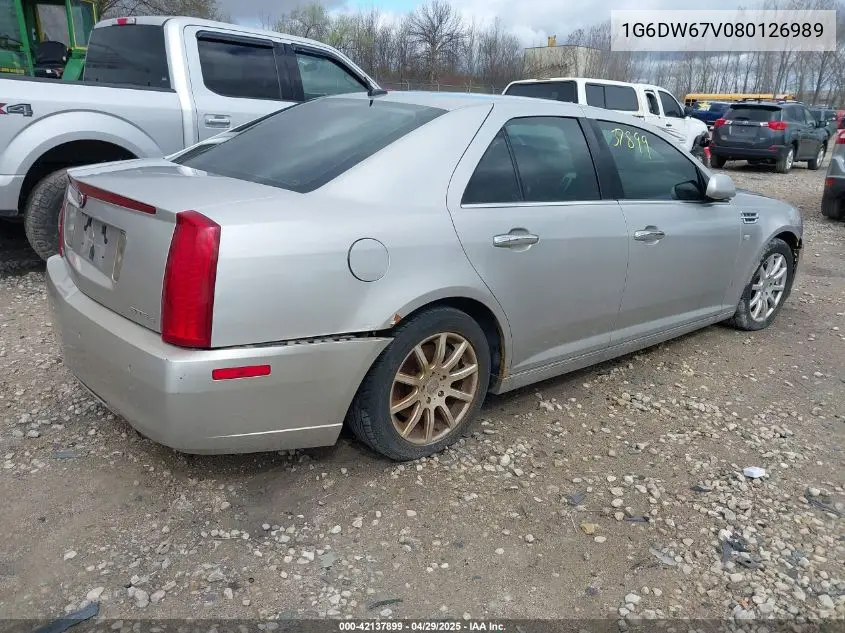 2008 Cadillac Sts V6 VIN: 1G6DW67V080126989 Lot: 42137899