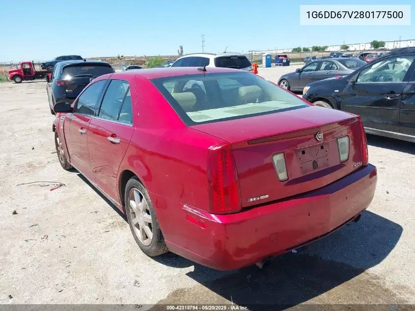 2008 Cadillac Sts V6 VIN: 1G6DD67V280177500 Lot: 42315794