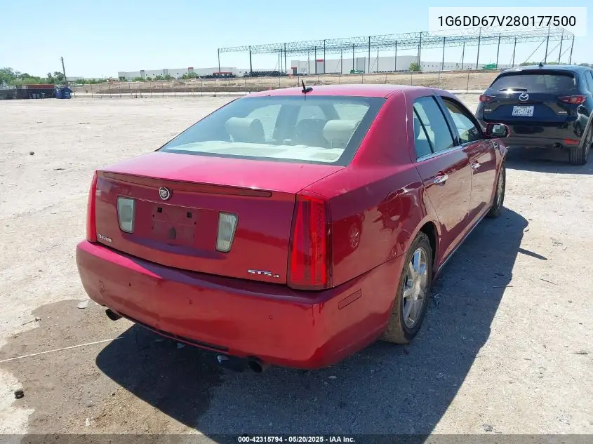 2008 Cadillac Sts V6 VIN: 1G6DD67V280177500 Lot: 42315794