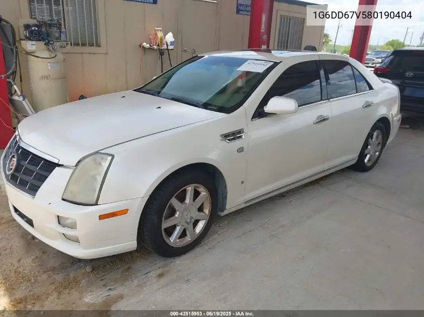 2008 Cadillac Sts V6 VIN: 1G6DD67V580190404 Lot: 42515953