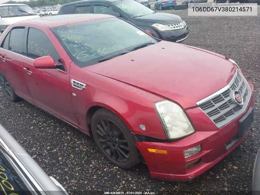 2008 Cadillac Sts V6 VIN: 1G6DD67V380214571 Lot: 42636075
