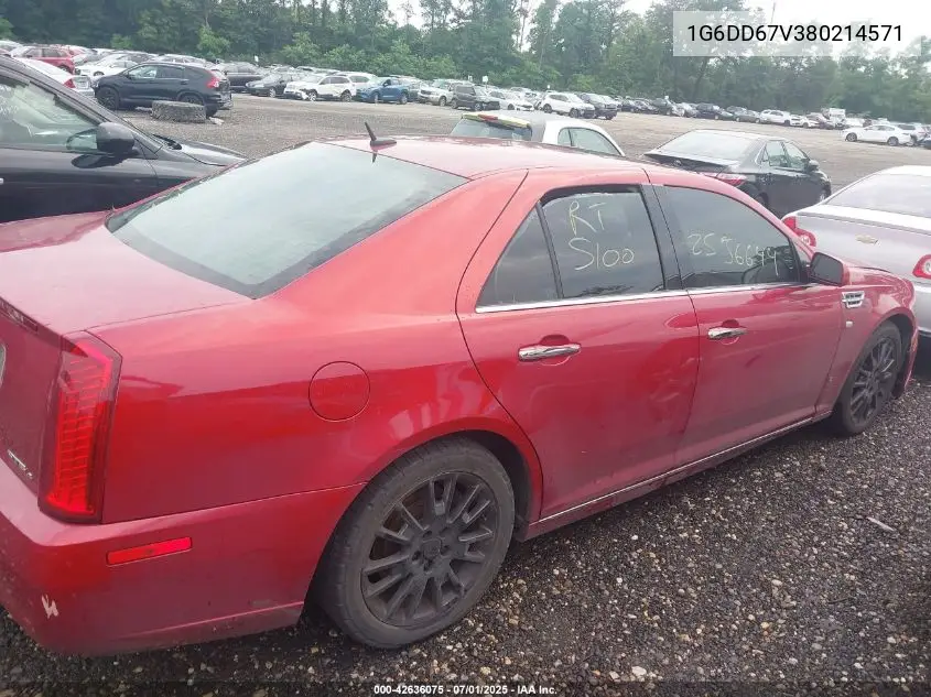 2008 Cadillac Sts V6 VIN: 1G6DD67V380214571 Lot: 42636075