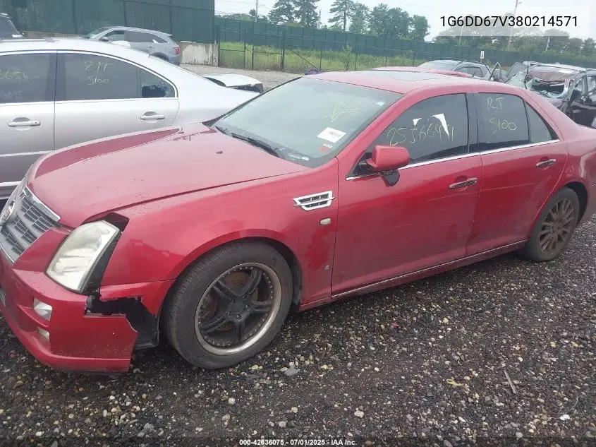 2008 Cadillac Sts V6 VIN: 1G6DD67V380214571 Lot: 42636075