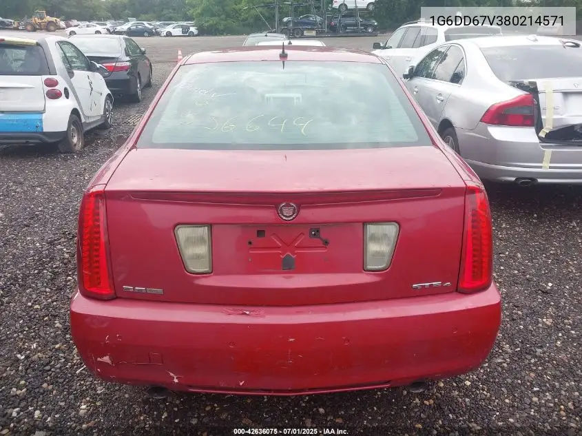 2008 Cadillac Sts V6 VIN: 1G6DD67V380214571 Lot: 42636075