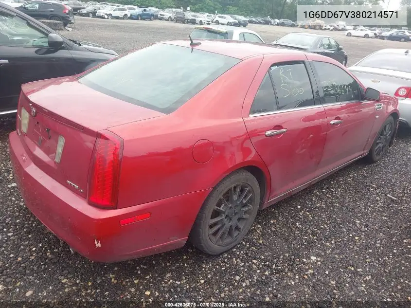 2008 Cadillac Sts V6 VIN: 1G6DD67V380214571 Lot: 42636075
