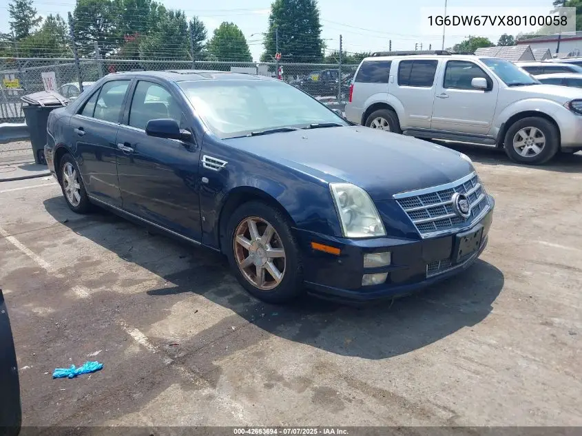 2008 Cadillac Sts V6 VIN: 1G6DW67VX80100058 Lot: 42663694