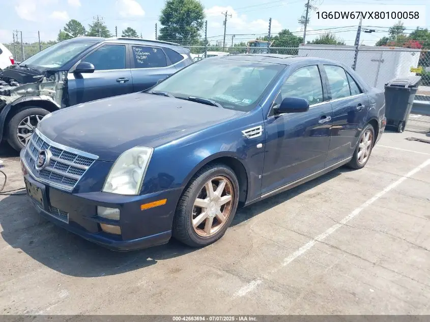2008 Cadillac Sts V6 VIN: 1G6DW67VX80100058 Lot: 42663694