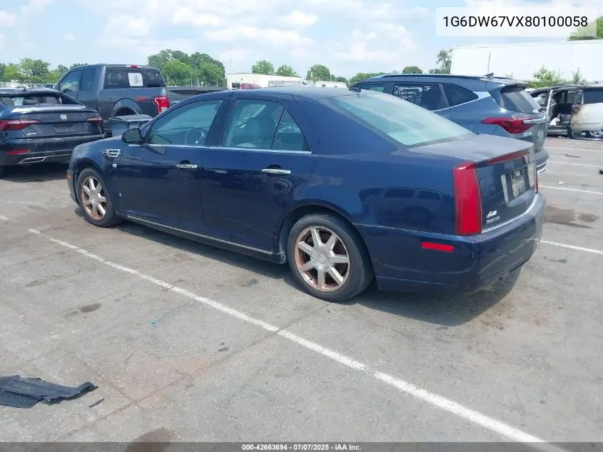 2008 Cadillac Sts V6 VIN: 1G6DW67VX80100058 Lot: 42663694