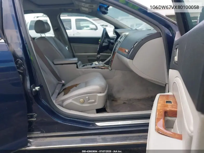 2008 Cadillac Sts V6 VIN: 1G6DW67VX80100058 Lot: 42663694
