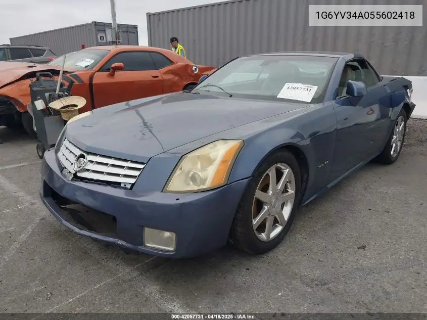 2005 Cadillac Xlr Standard VIN: 1G6YV34A055602418 Lot: 42057731