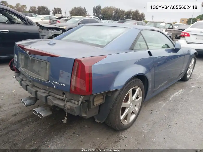2005 Cadillac Xlr Standard VIN: 1G6YV34A055602418 Lot: 42057731