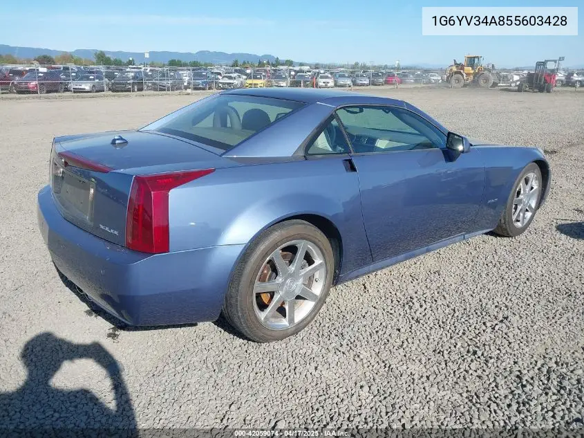 2005 Cadillac Xlr Standard VIN: 1G6YV34A855603428 Lot: 42059074