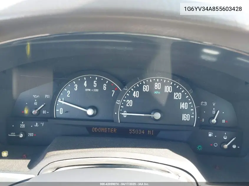 2005 Cadillac Xlr Standard VIN: 1G6YV34A855603428 Lot: 42059074