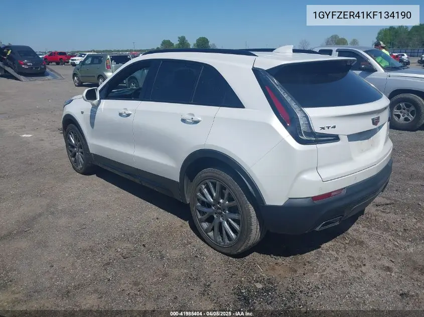 2019 Cadillac Xt4 Sport VIN: 1GYFZER41KF134190 Lot: 41985404