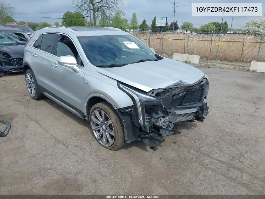 2019 Cadillac Xt4 Premium Luxury VIN: 1GYFZDR42KF117473 Lot: 42156915