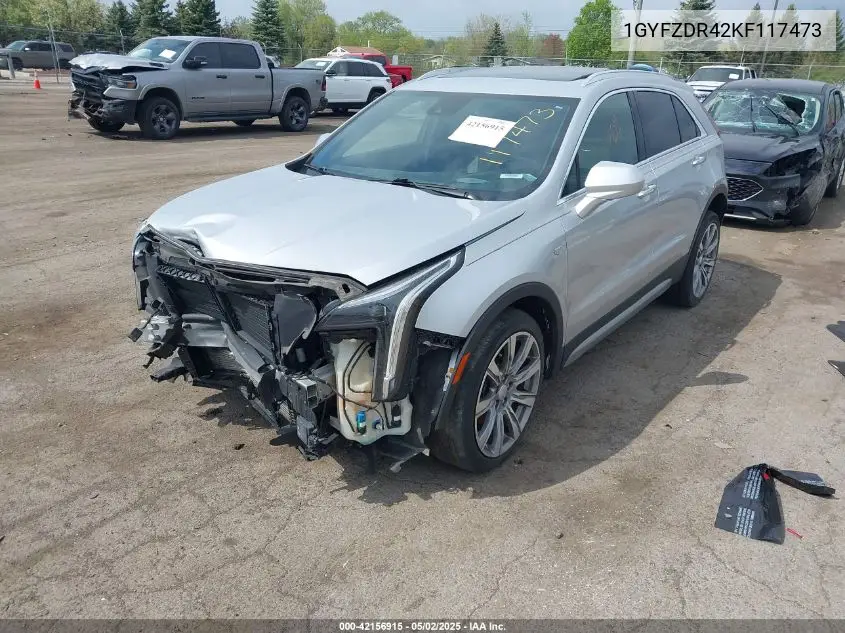 2019 Cadillac Xt4 Premium Luxury VIN: 1GYFZDR42KF117473 Lot: 42156915