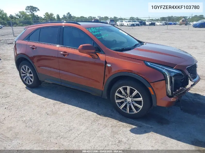 2019 Cadillac Xt4 Sport VIN: 1GYFZER4XKF103780 Lot: 42171306