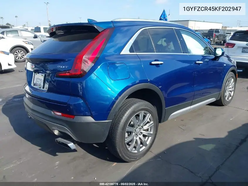 2019 Cadillac Xt4 Premium Luxury VIN: 1GYFZCR45KF202947 Lot: 42188778
