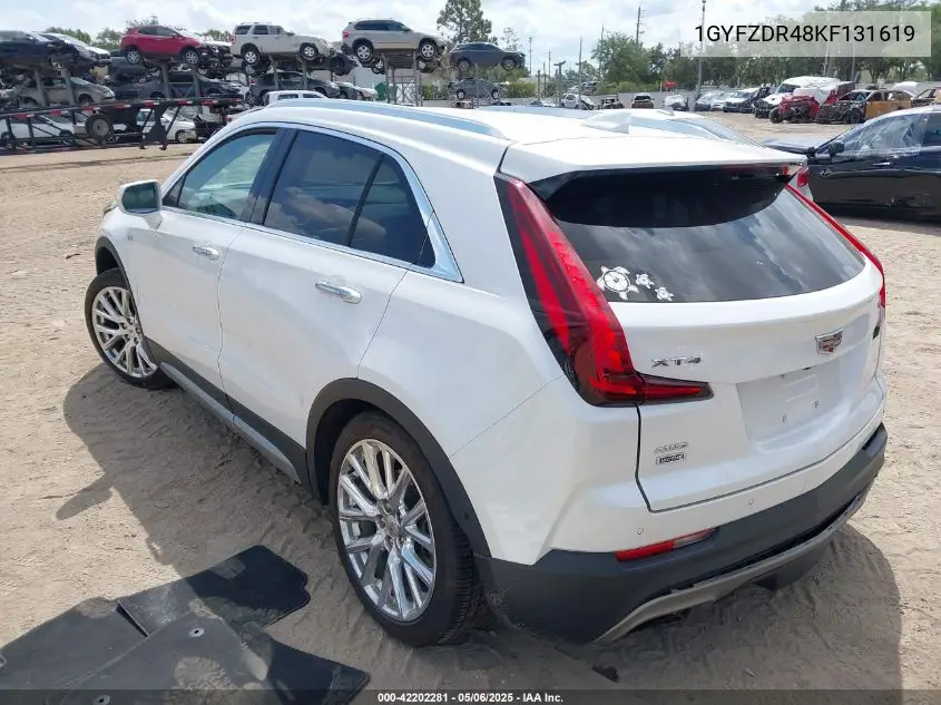 2019 Cadillac Xt4 Premium Luxury VIN: 1GYFZDR48KF131619 Lot: 42202281