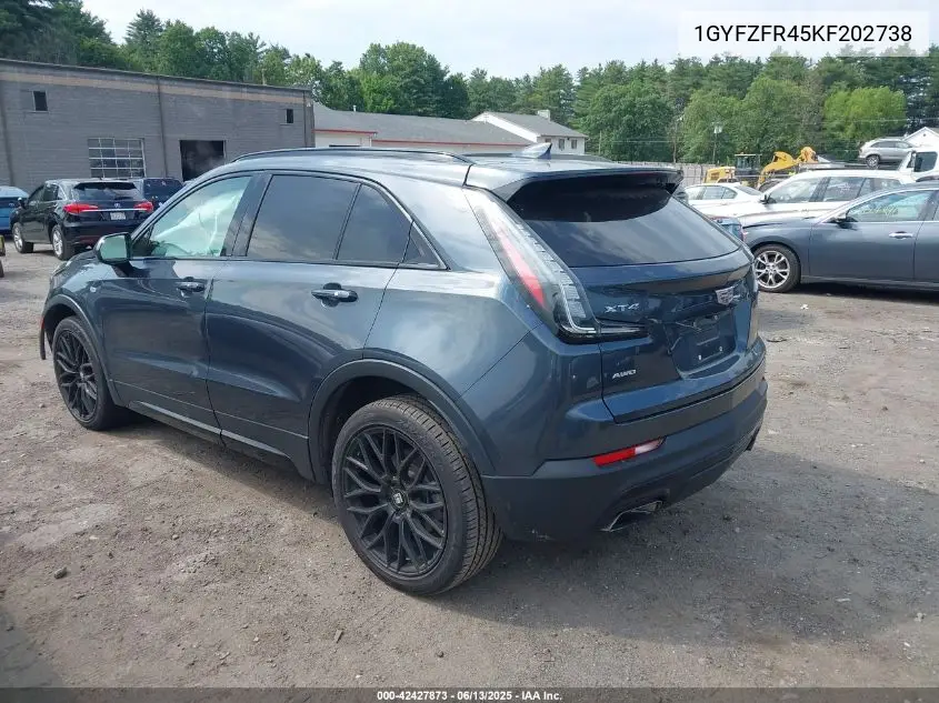2019 Cadillac Xt4 Sport VIN: 1GYFZFR45KF202738 Lot: 42427873