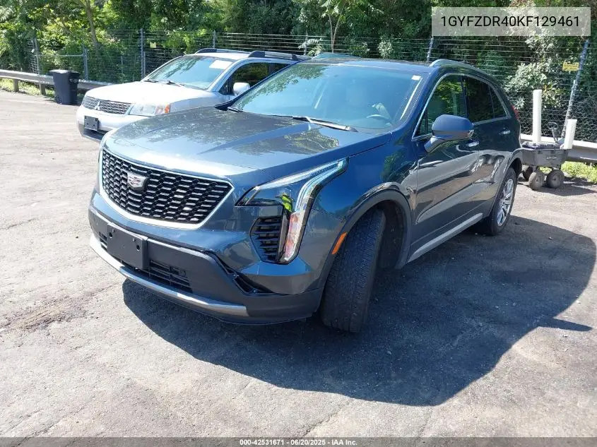 2019 Cadillac Xt4 Premium Luxury VIN: 1GYFZDR40KF129461 Lot: 42531671