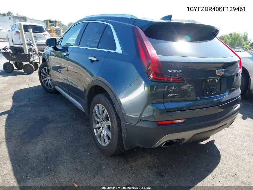 2019 Cadillac Xt4 Premium Luxury VIN: 1GYFZDR40KF129461 Lot: 42531671