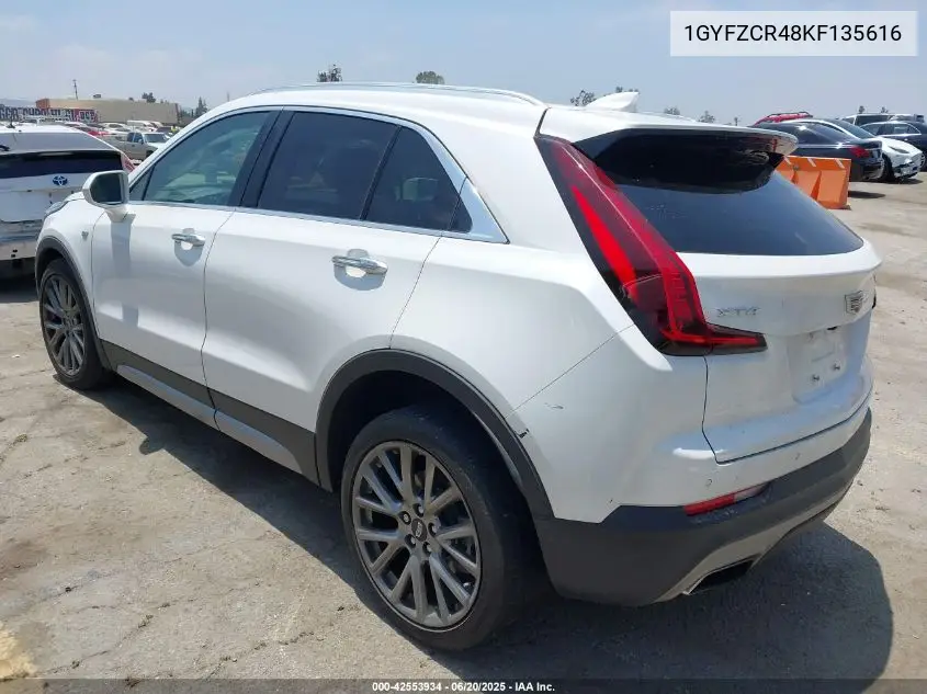 2019 Cadillac Xt4 Premium Luxury VIN: 1GYFZCR48KF135616 Lot: 42553934