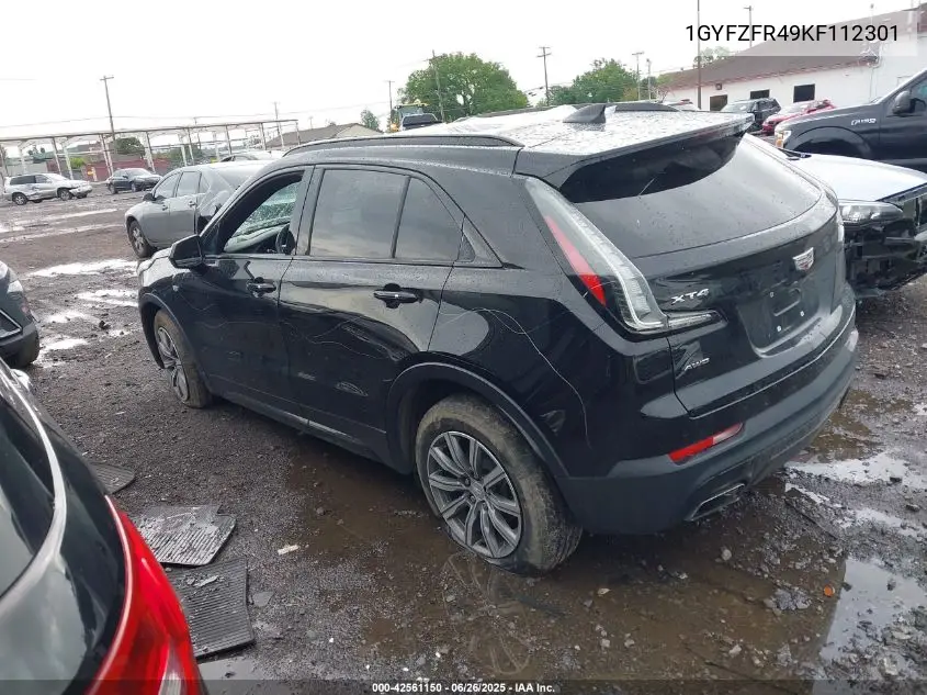 2019 Cadillac Xt4 Sport VIN: 1GYFZFR49KF112301 Lot: 42561150
