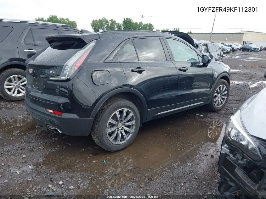 2019 Cadillac Xt4 Sport VIN: 1GYFZFR49KF112301 Lot: 42561150