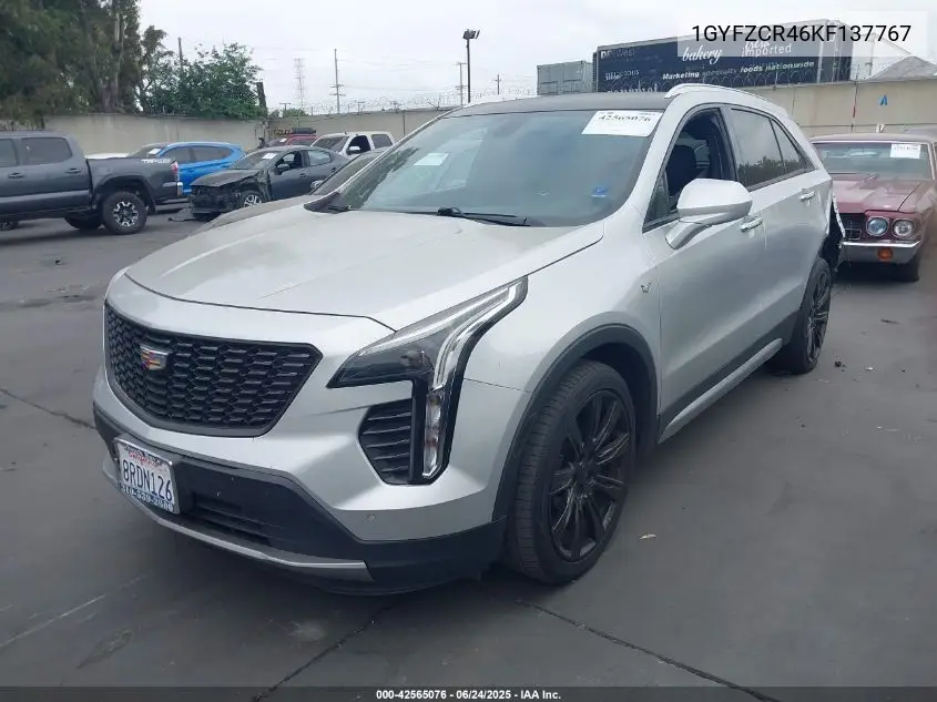 2019 Cadillac Xt4 Premium Luxury VIN: 1GYFZCR46KF137767 Lot: 42565076