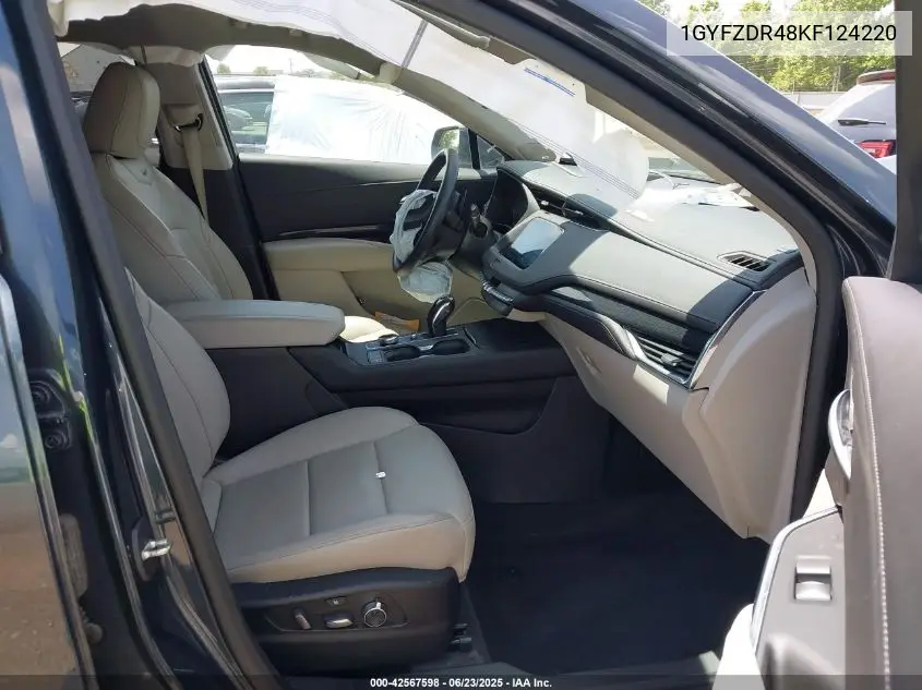 2019 Cadillac Xt4 Premium Luxury VIN: 1GYFZDR48KF124220 Lot: 42567598